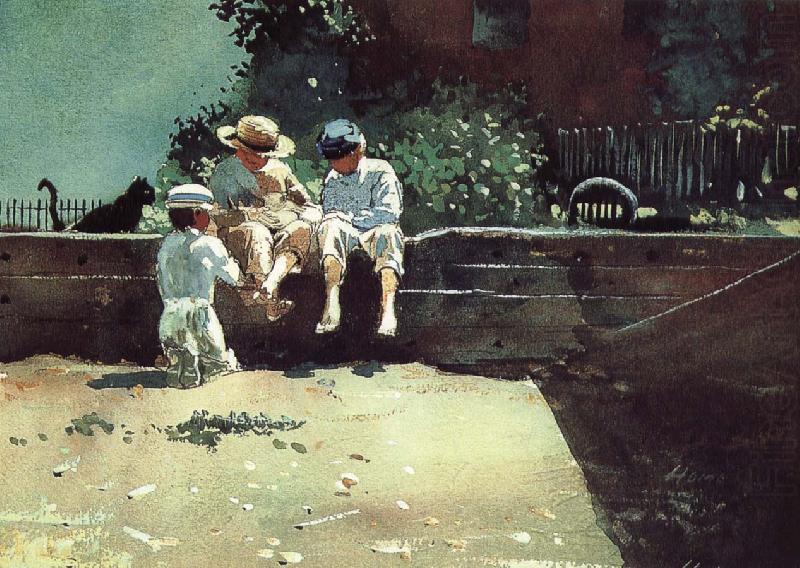 Winslow Homer Boys and kittens china oil painting image